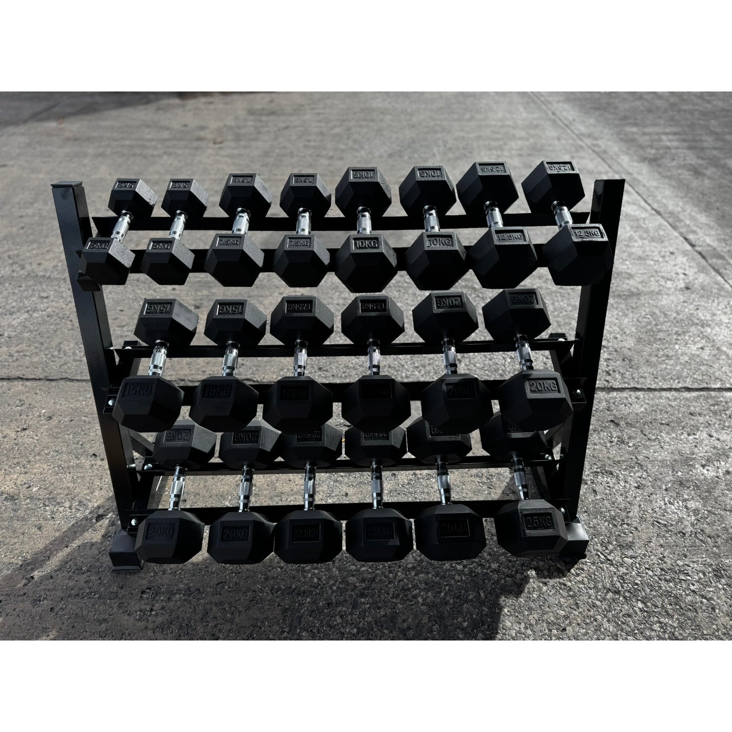 Hex Dumbbells Weights Set Rubber Encased Cast Iron Weight Strength Training Equipment