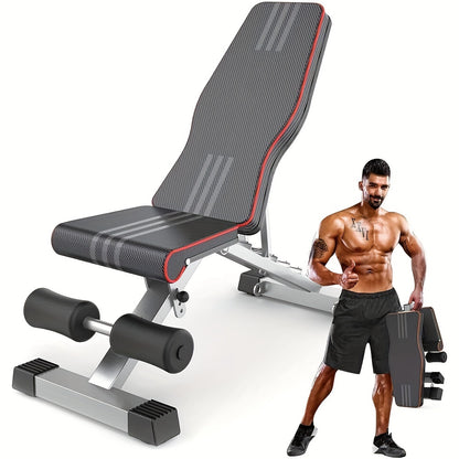 1pc Heavy-Duty Adjustable Weight Bench