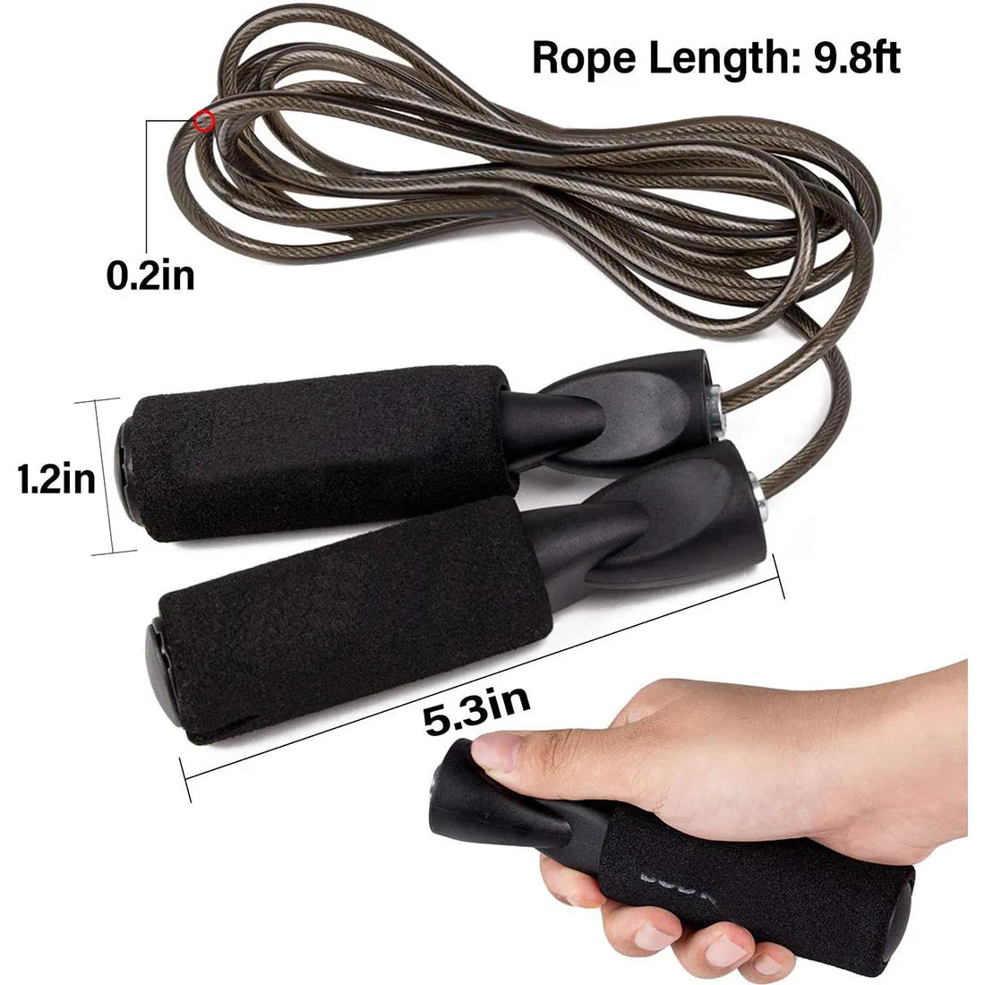 Adjustable Length Steel Wire Jump Rope