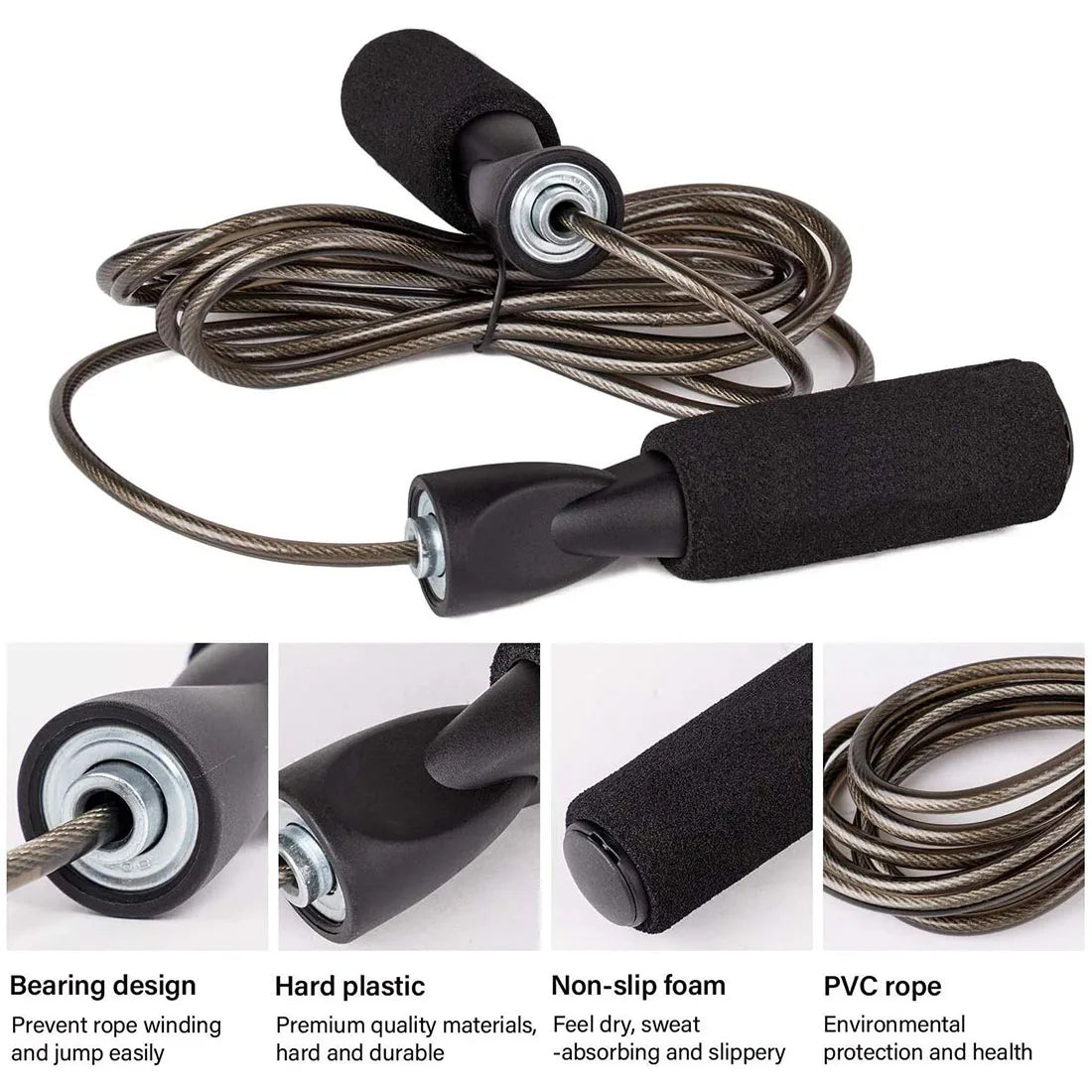 Adjustable Length Steel Wire Jump Rope