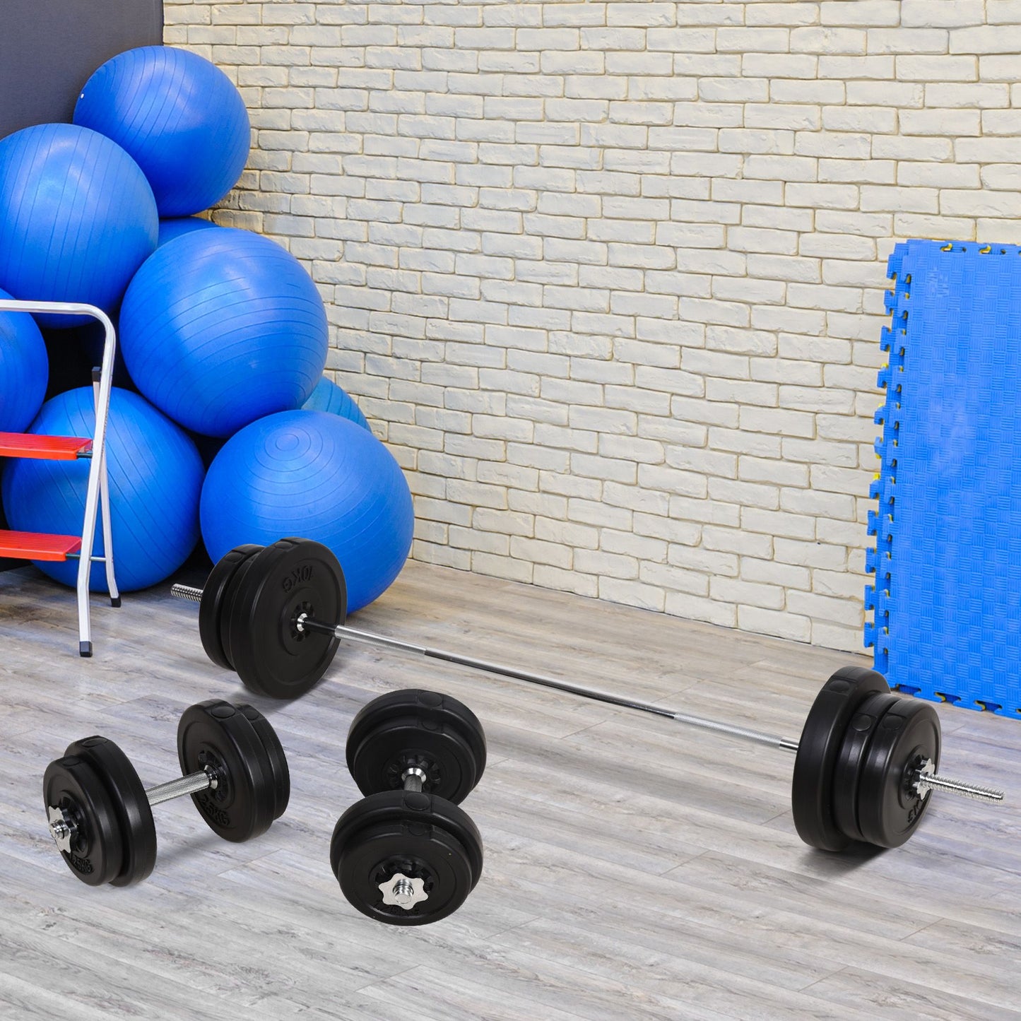 2 in 1 Barbell and Dumbbell set