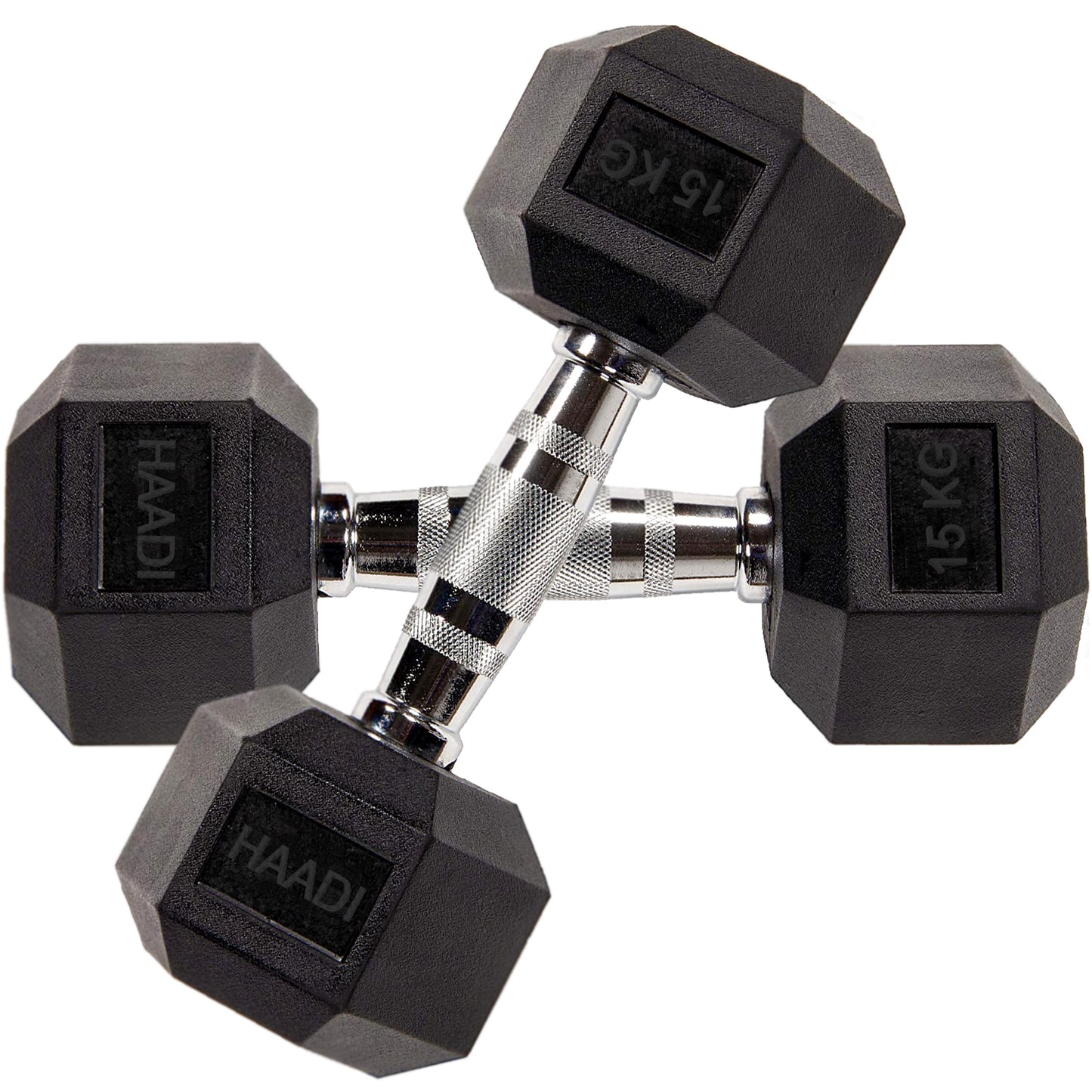 Hex Dumbbell Rubber Encased Cast Iron Weight From 5.0 KG to 25 KG